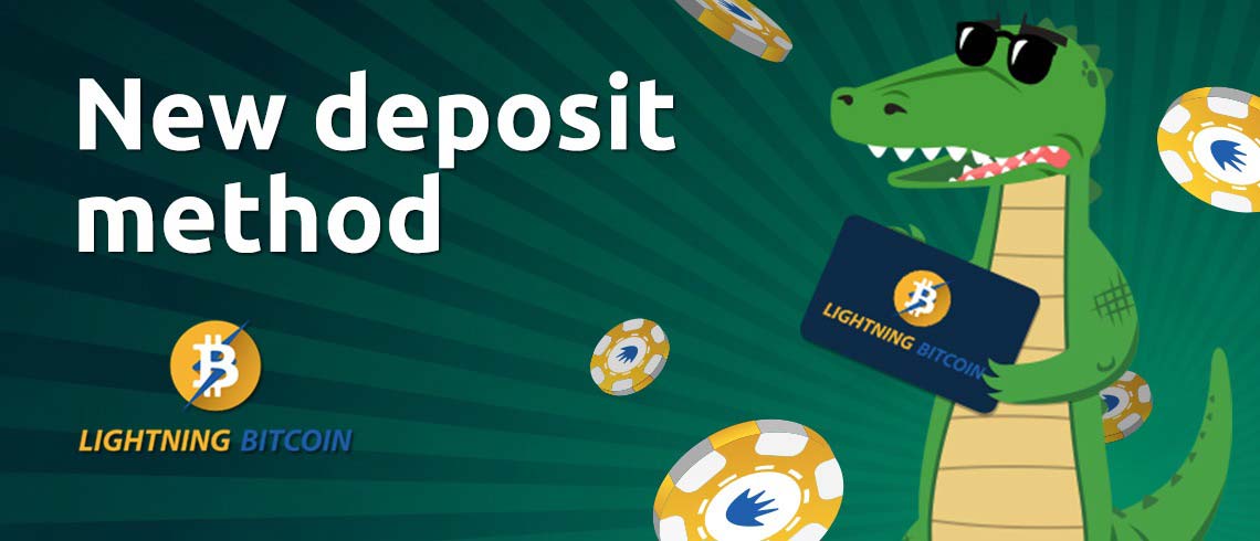 Croco with lightning Bitcoin at PlayCroco Casino