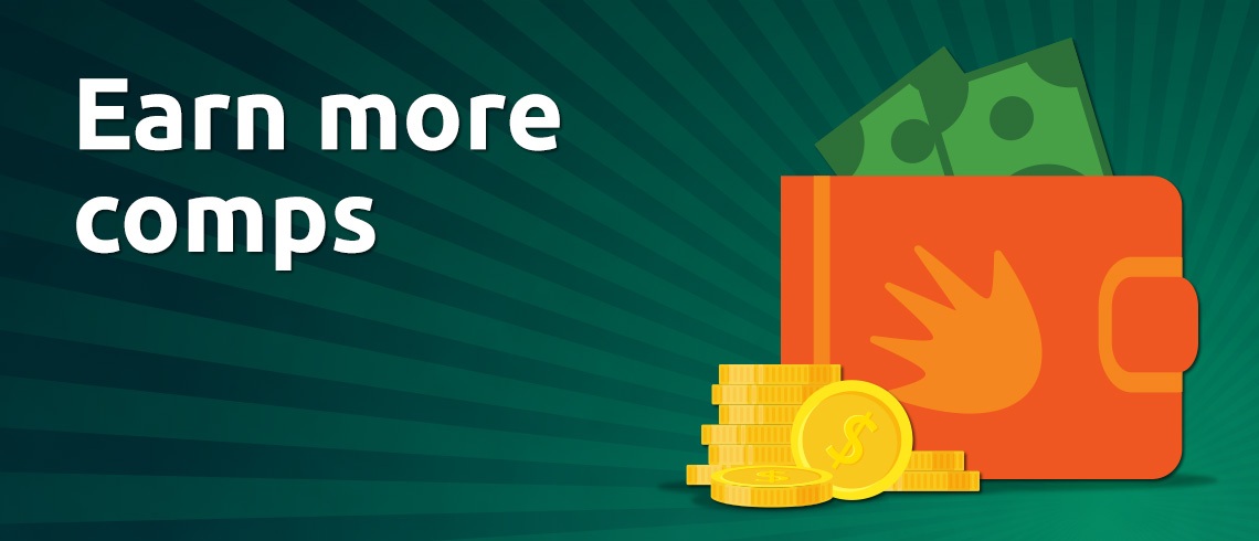 Comp points and real money in wallet  Comp points and real money in wallet