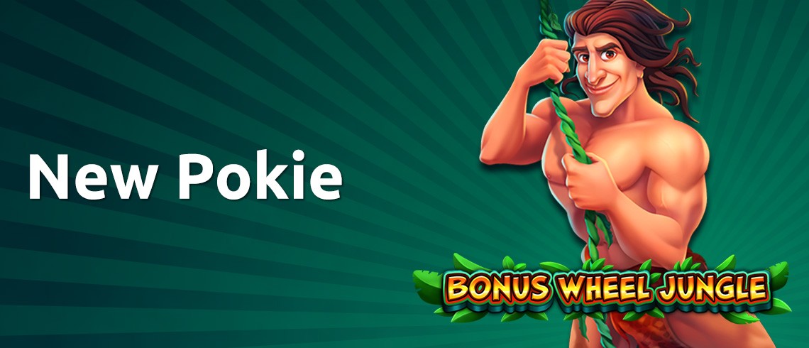 New Pokie involving Jungle Jack looking character swinging on a vine in a jungle New Pokie involving Jungle Jack looking character swinging on a vine in a jungle