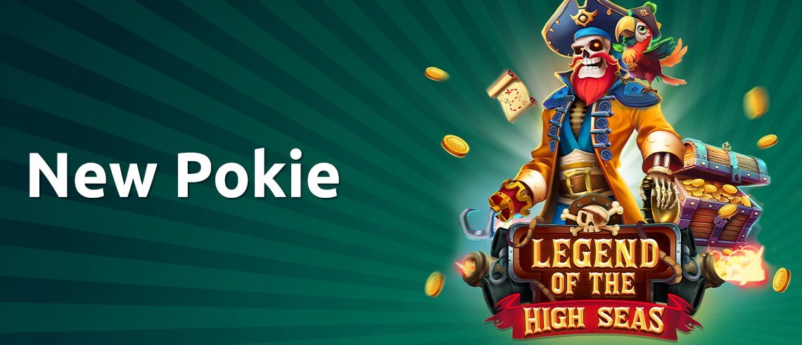 Legend of the high seas pokie, pirate, treasure chest Legend of the high seas pokie, pirate, treasure chest