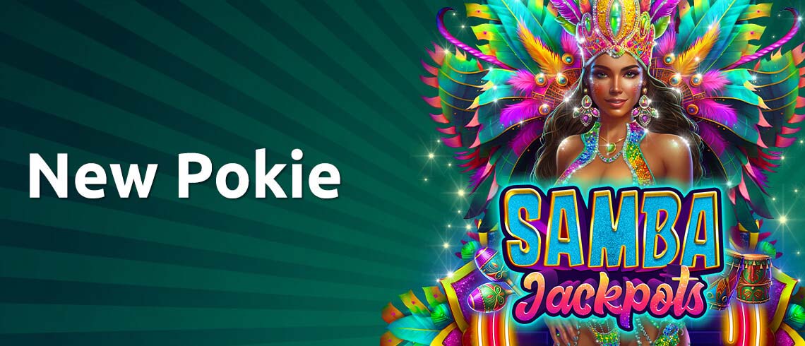 Samba jackpots pokie, Rio dance with colourful costume Samba jackpots pokie, Rio dance with colourful costume